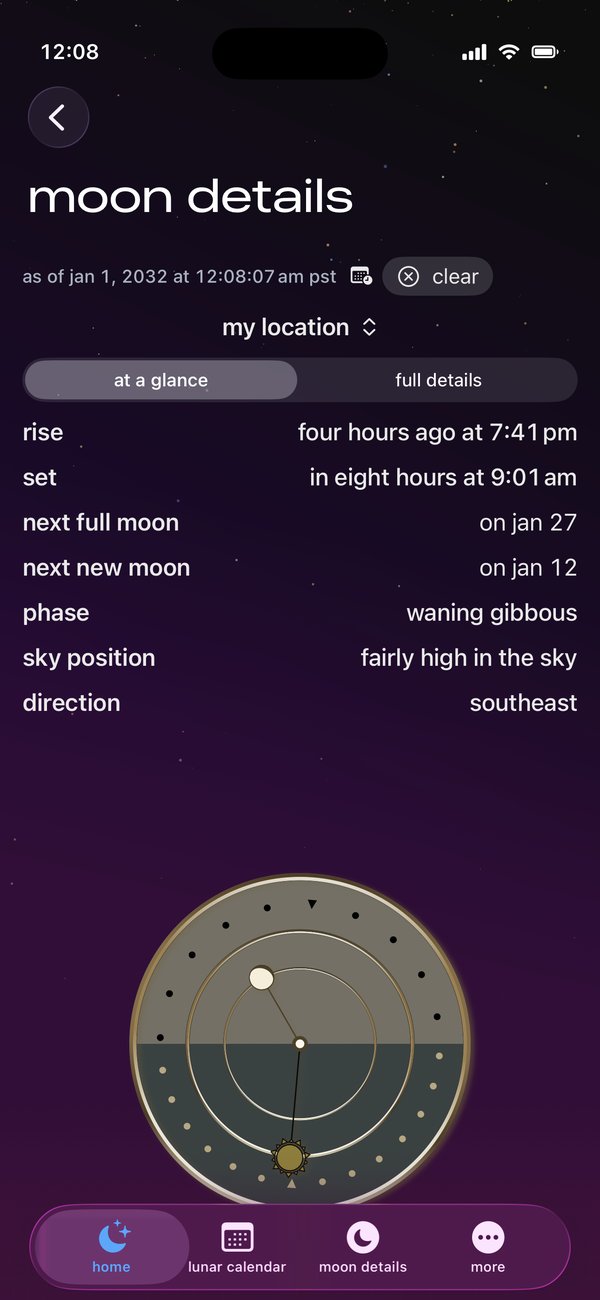 Sun and moon on one dial.