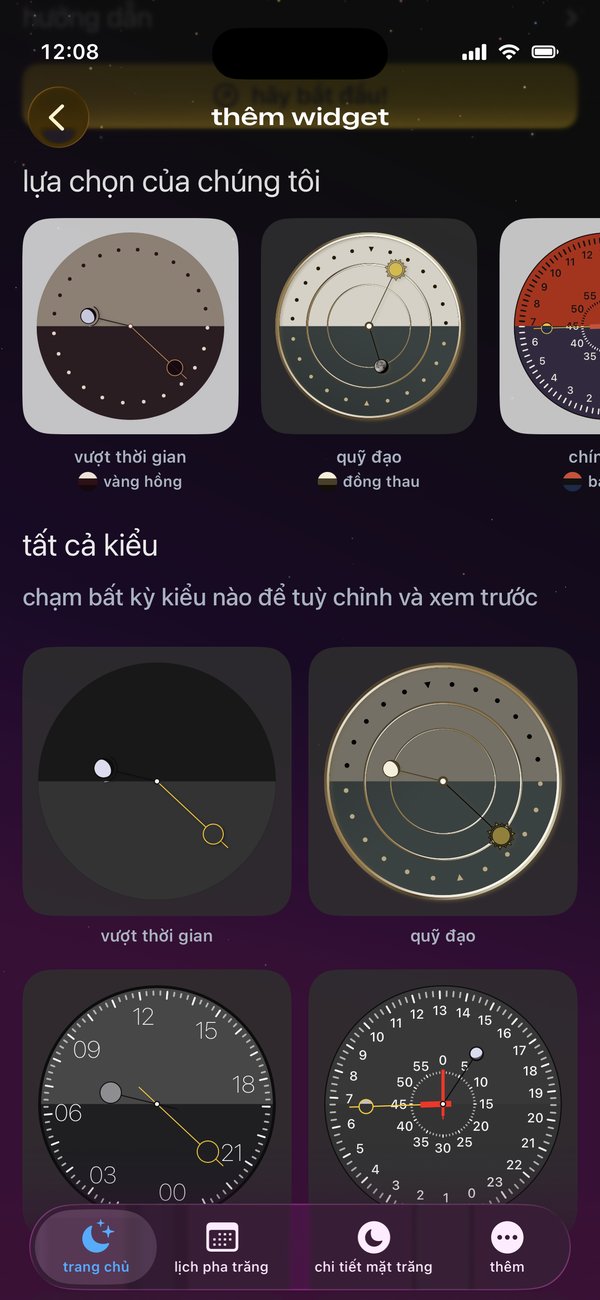 Widget đẹp trên màn hình chính.